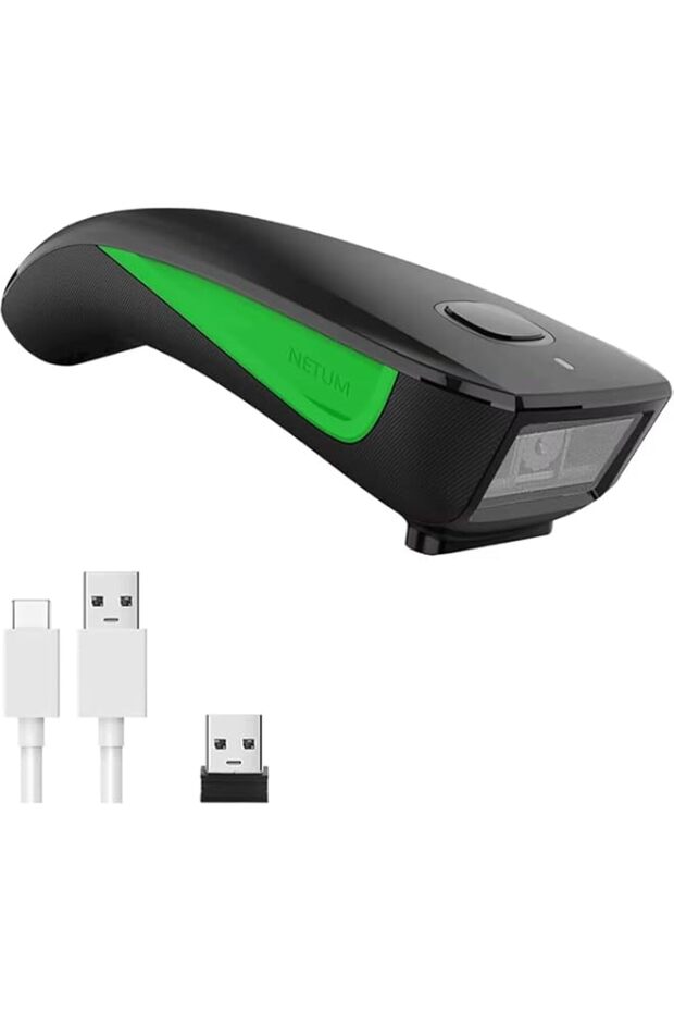 NETUM C740 Mini Barcode Scanner, Bluetooth & 2.4G Wireless & Wired 3-in-1 | Bar Code Scanner Portab