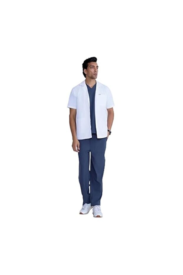 KNYA Men's Labcoat|Apron | Short Sleeve Short | 100% polyester | For Doctors