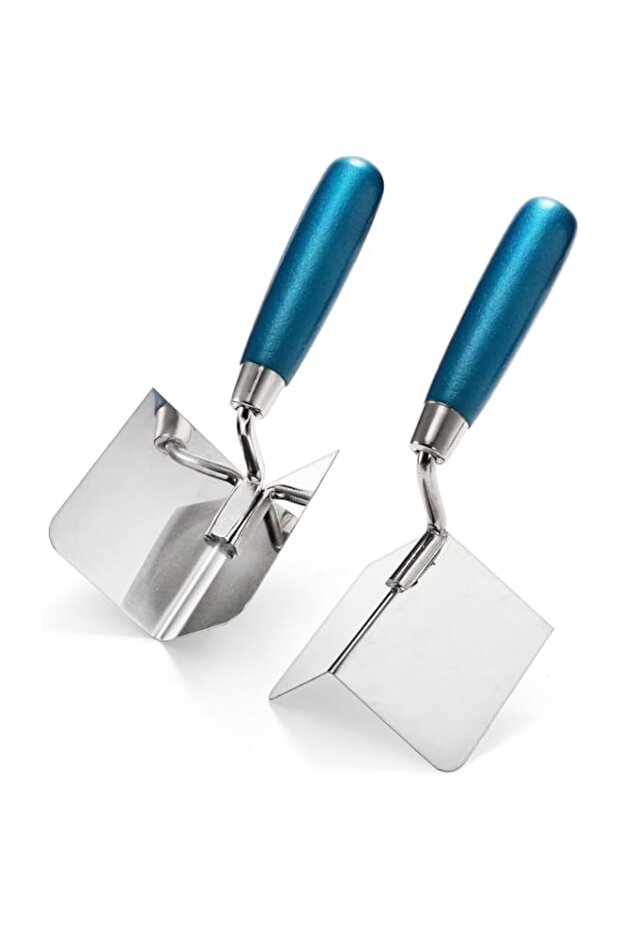 2 Pack Drywall Corner Trowel Set,Stainless Steel Inside & Outside Corner Knife Tool, 90° Plastering