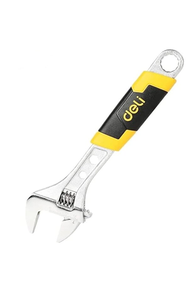 Deli Plastic Handle Adjustable Wrench, 10-Inch Size