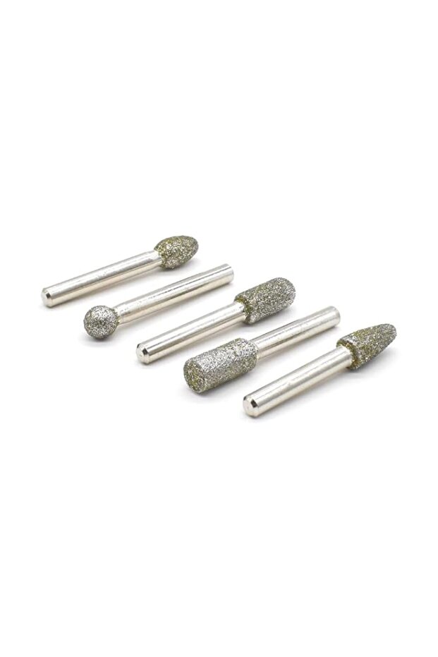 Big Horn 19391 5PC Diamond Burr Set - 1/4" Shank, 50 Grit - Coarse