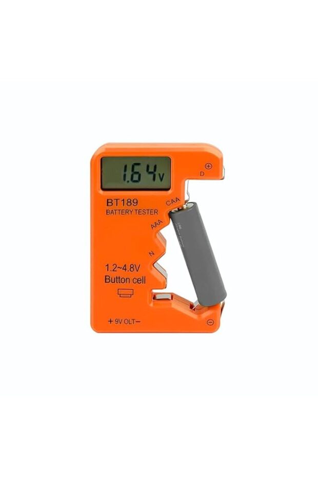 MELFI Universal Digital Battery Tester with LCD Display – Battery Checker for AA, AAA, 9V, 1.5V, 6F