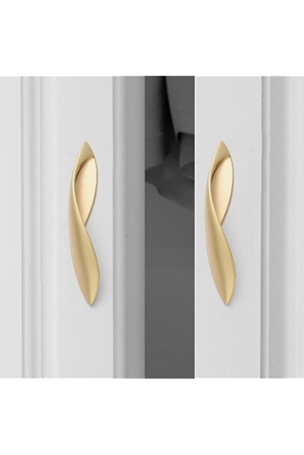 4 Pack Arcuate Pulls Handles Knobs, 3.8" C-C Modern Elegant Curved Handle Cabinet Pulls, Create a S