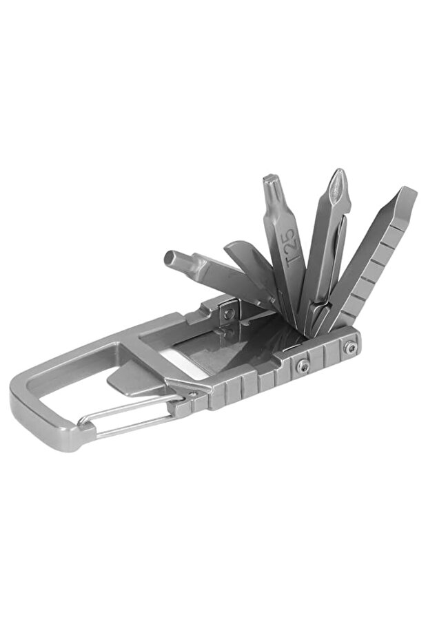HASTHIP® Keychain Multi Tool 12-in-1 Folding Pocket Multitool with Screwdriver Bits, Bottle Opener,