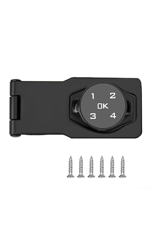 Password Lock Mechanism for Cabinets & Sliding Doors, Black, Enhanced Home Security, Keyless Entry,