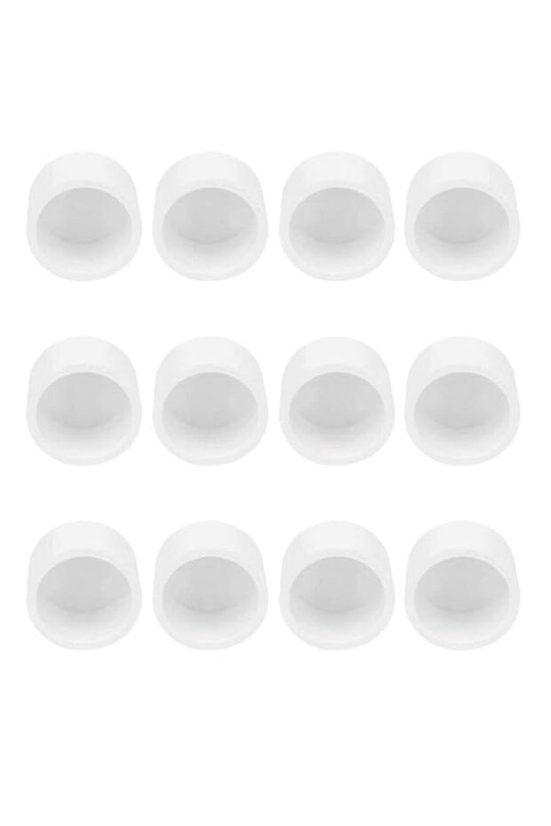 12Pcs 1" PVC White End Cap – Durable Corrosion-Resistant Pipe Fitting for Plumbing & Irrigation Sys