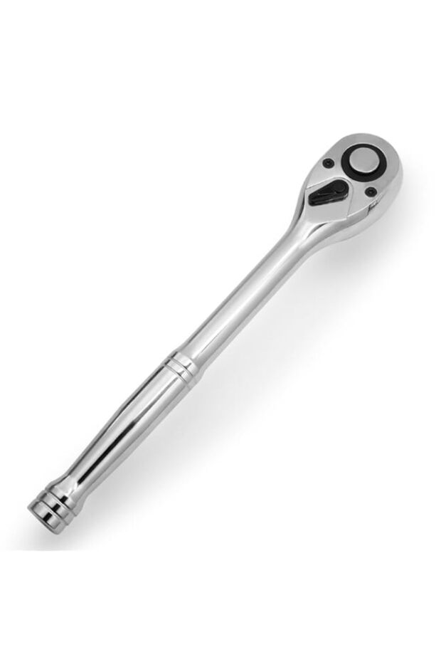 1/4 Inch Drive Ratchet Wrench, 72 Tooth Quick-Release Reversible Wrench with Non Slip Handle Grip,