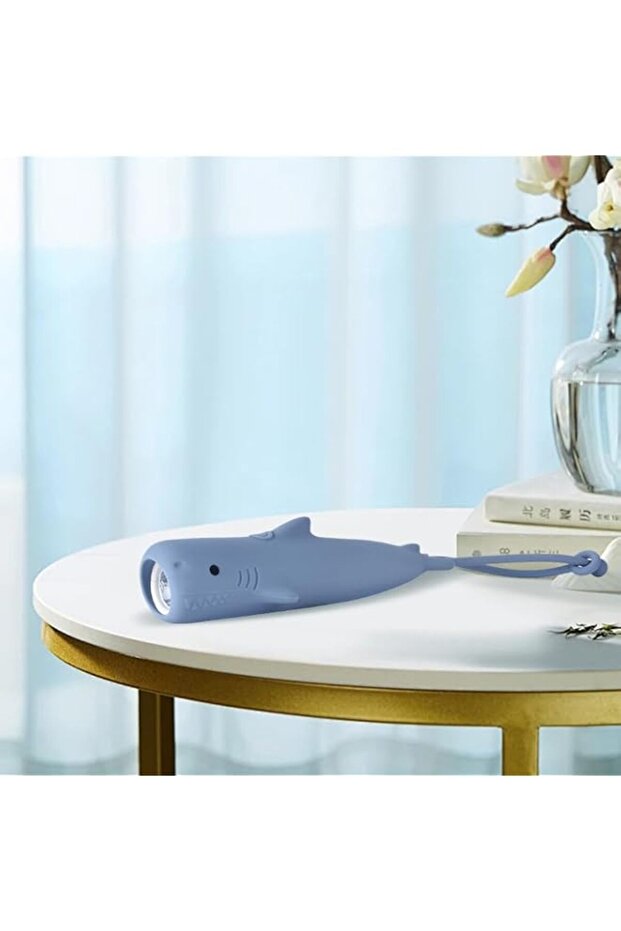 New Rechargeable Shark LED Flashlight, Cute Animal Shaped Silicone Flashlight, Comfortable Touch Lo