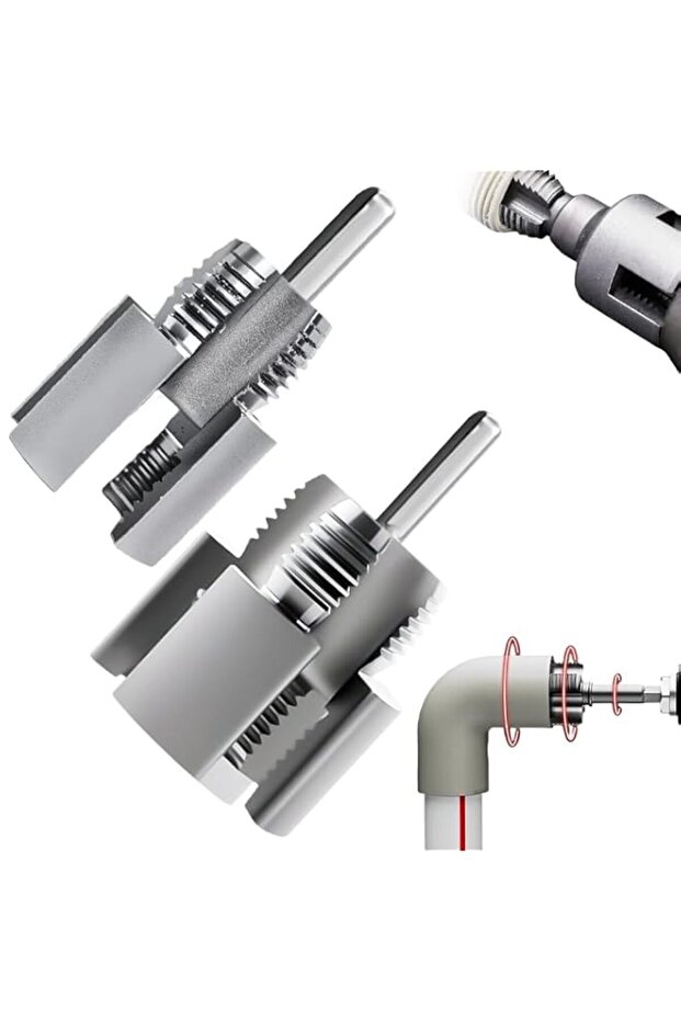 2025 New PVC Pipe Threading Tool Kit, Integrated Internal & External Pipe Threader for Electric Dri