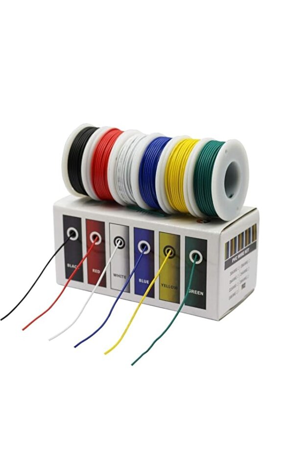 YKingder 28 AWG Stranded Wire Spool 10Meter Each 6 Colors Flexible 28 Gauge Silicone Hook up Wire K