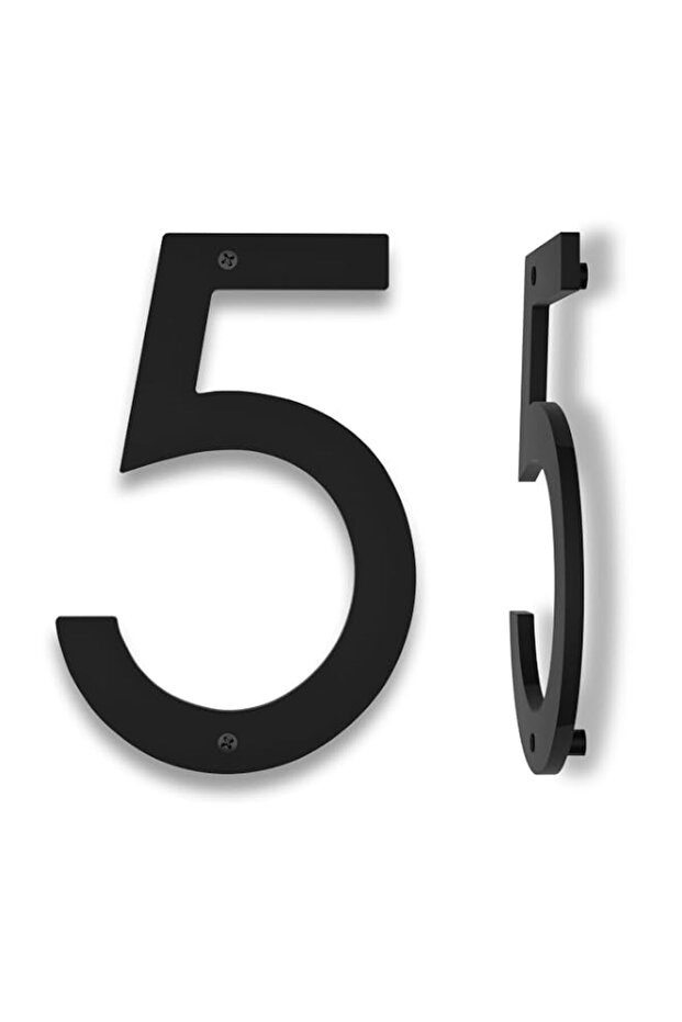 10 Inch Modern Floating House Numbers for Outside, Large Black Number with Nails Kit & Temp