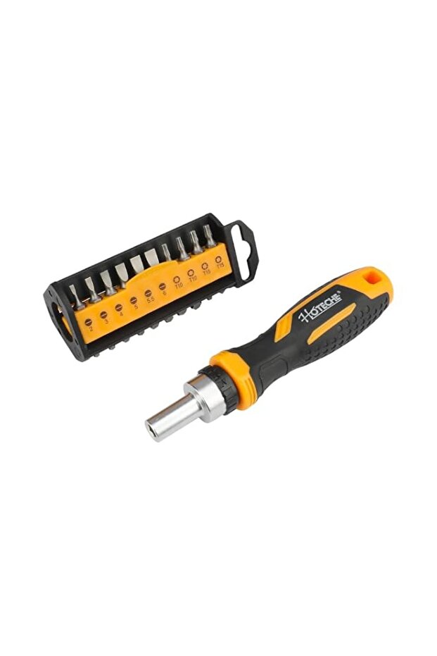 HOTECHE 31PCS Rathcet Screwdriver Set, 30 In 1 Magnetic Screwdricer Kit, 6.35 * 25mm Cr-V Bits, for