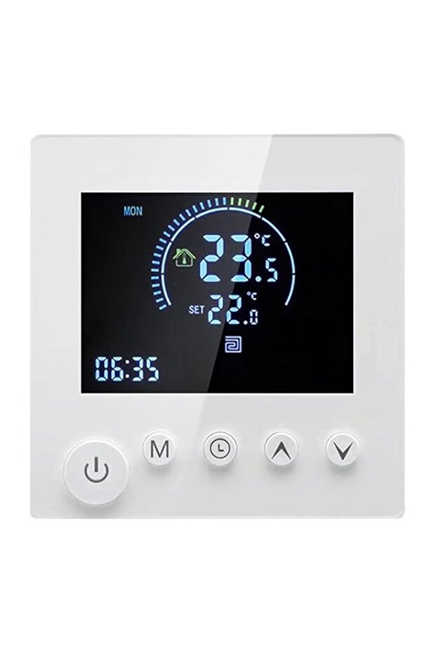 Morelian Programmable Smart Wall Thermostat Sensor LCD Display Touch Button Electric Heating Warm F