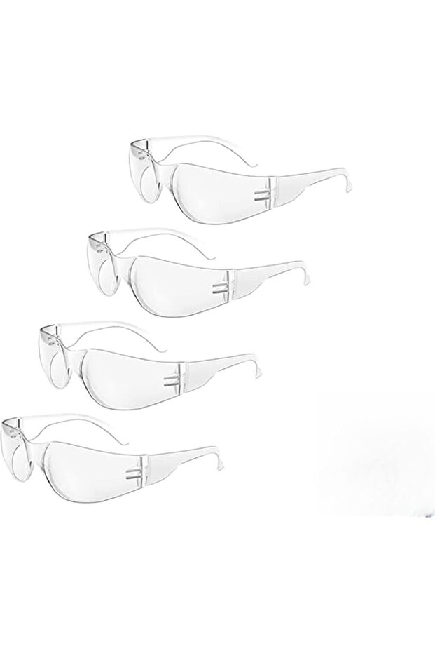 Aputue Clear Safety Goggles, 4PCS Professional Protective Glasses with Scratch-Resistant Technology
