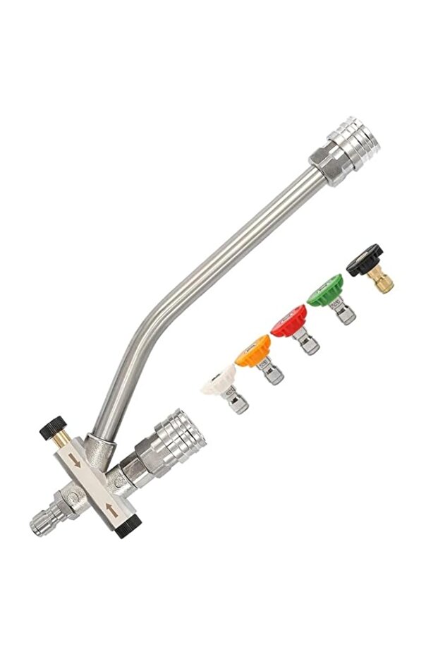 Morelian Foam Dual-Connector Accessory, Pressure Washer Double Tip Attachment with 5 Pressure Washe