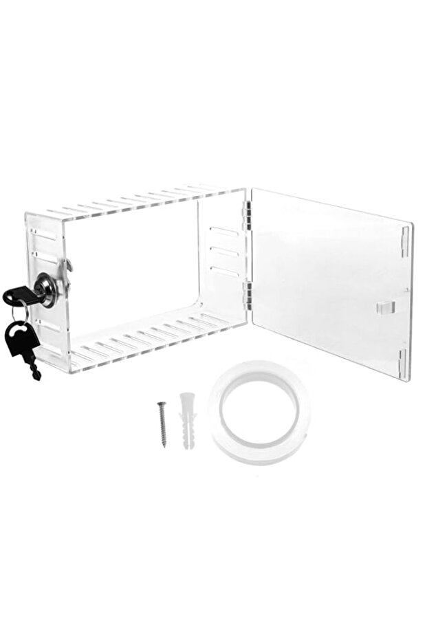 Hemobllo Thermostat Lock Box 7.20X4.60X2.16In with Transparent Protective Cover and Keyed Lock Tamp