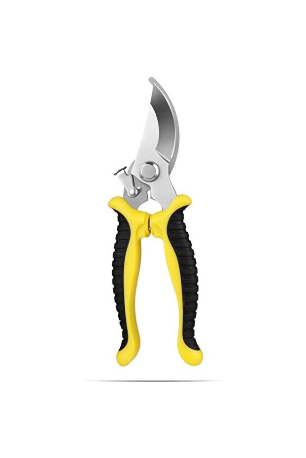 Bypass Pruning Shears, Stainless Steel Secateurs with Safety Lock, 19.5cm Garden Hand Pruner for Br