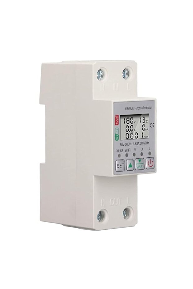 Cryfokt Wifi Smart Circuit Breaker, Ac85-300V Multiple Protections Intuitive Remote Control Energy