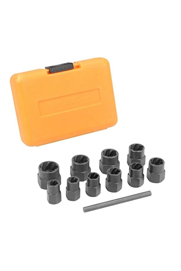 Hoteche 11Pcs Bolt Extractor Kit, Impact Bolt & Nut Remover Set, Cr-Mo, 3/8" Square Drive for Remov