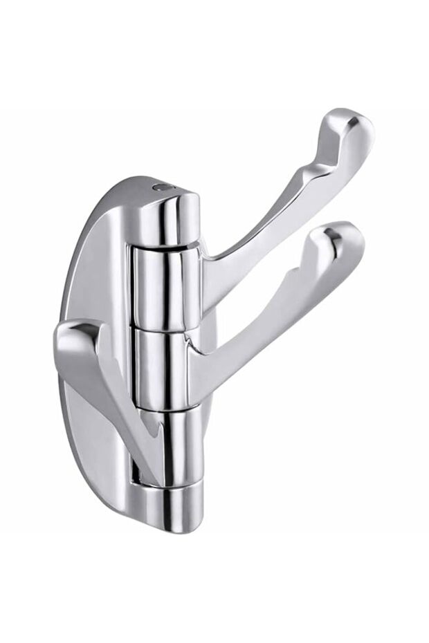Tazweeq Folding Coat Towel Hook, Heavy Duty Folding Swing Arm Triple Coat Hook, Robe Towel Holder w