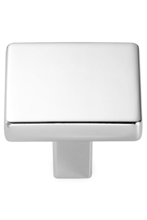 KOOFIZO Square Cabinet Knob - Chrome Pull Handle (31mm / 1.2 Inch), 10-Pack for Kitchen Cupboard Do
