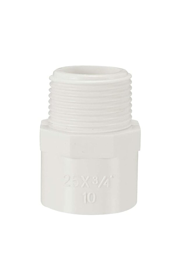 uxcell 25mm Slip x 3/4 PT Male Thread PVC Pipe Fitting Adapter Connector for Cold-water Pressure Di