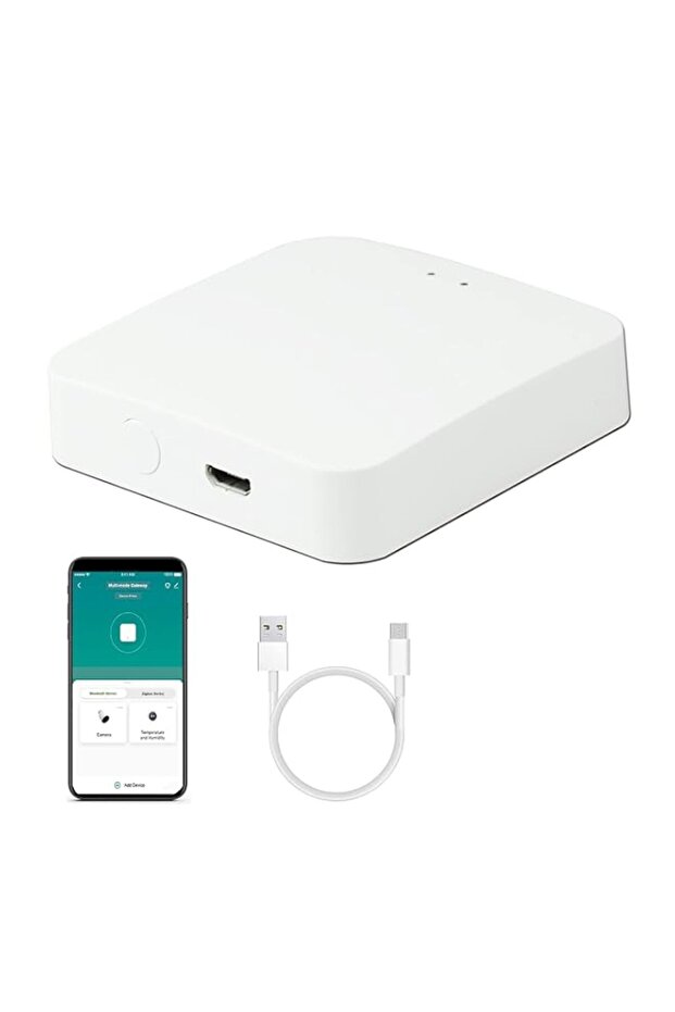 Smart Home Hub Gateway with WiFi, Zigbee & Bluetooth Mesh - Multi-Protocol Smart Bridge, Remote App