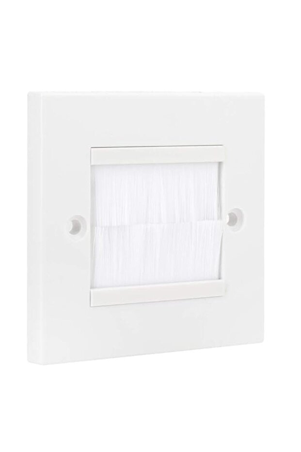 Wall Plate Panel with Brush Design, Cable Wall Plate Port Insert Cover for Cord Management, Dust-Pr