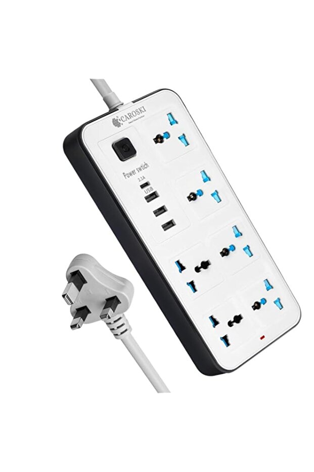 Extension Lead, 3M Universal Electric Extension Cord with 3 Pin Socket, Extension Cord with 6 Gang