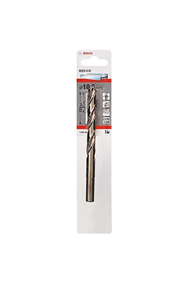 Bosch 2608585866 Metal Drill Bit Hss-Co 10, 5mmx3.43In