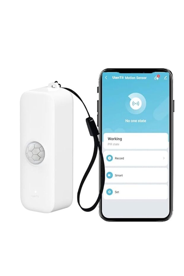 UanTii Smart PIR Motion Detector Tuya Wifi Human Movement Sensor for Home Security Works with Smart