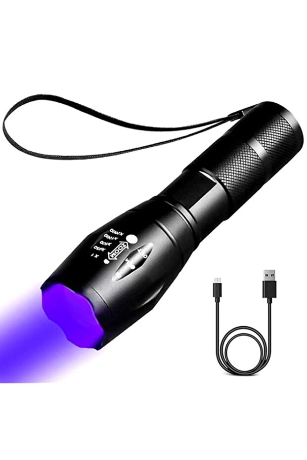 Rechargeable Black Light UV Flashlights, Black Light Flashlight Mini,395 nm LED Flashlight， Dry Sta