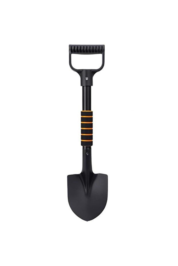 Fitto Hand Shovel with Black Metal Blade and Textured Grip Handle