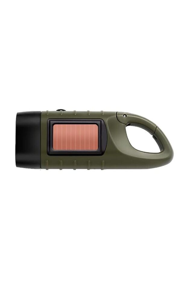 Portable LED Flashlight Hand Crank Dynamo Torch Lantern Multifunctional Solar Power Rechargeable Te