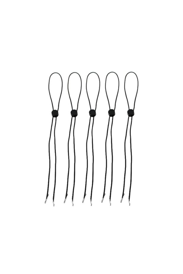 5PCS Black Elasticated Detachable Windproof Rope Fisherman/Sun/Wide Brim Hat/Riding Helmet Accessor