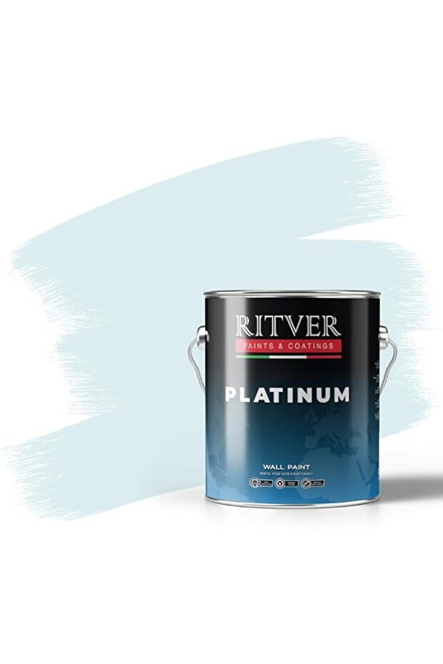 RITVER Premium water-based Wall Paint Emulsion 3.6 Liter, Pale Green, odorless, drip & splash resis