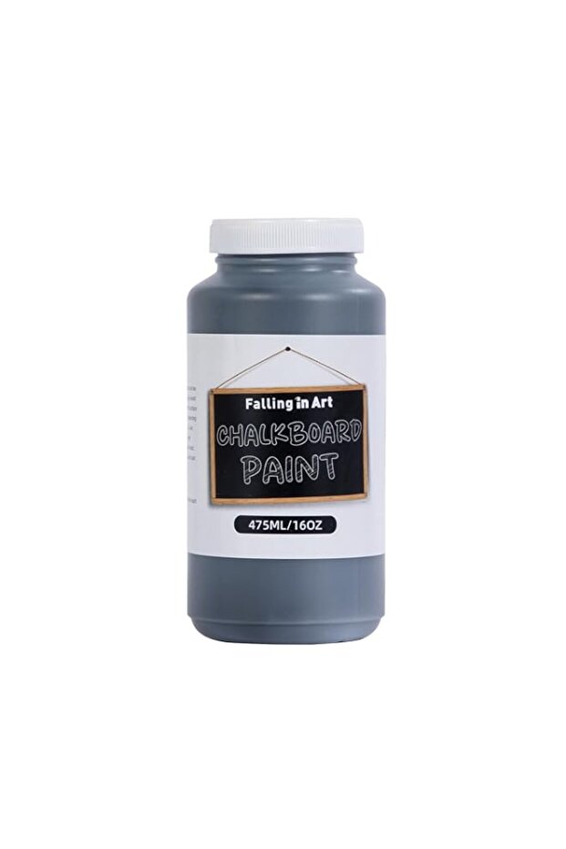 Falling in Art 16 Oz Black Chalkboard Paint | Chalkboard Paint Use on Walls, Doors, Paper, Wood, Fu