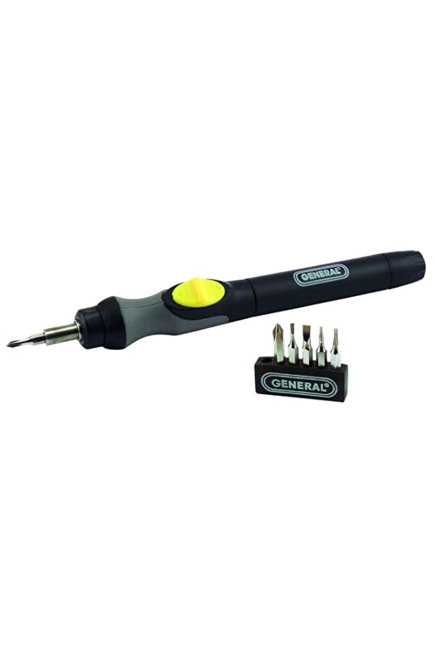 General Tools Precision Cordless Electric Screwdriver #500 With Six Bits And Quick Change Chuck, Ha