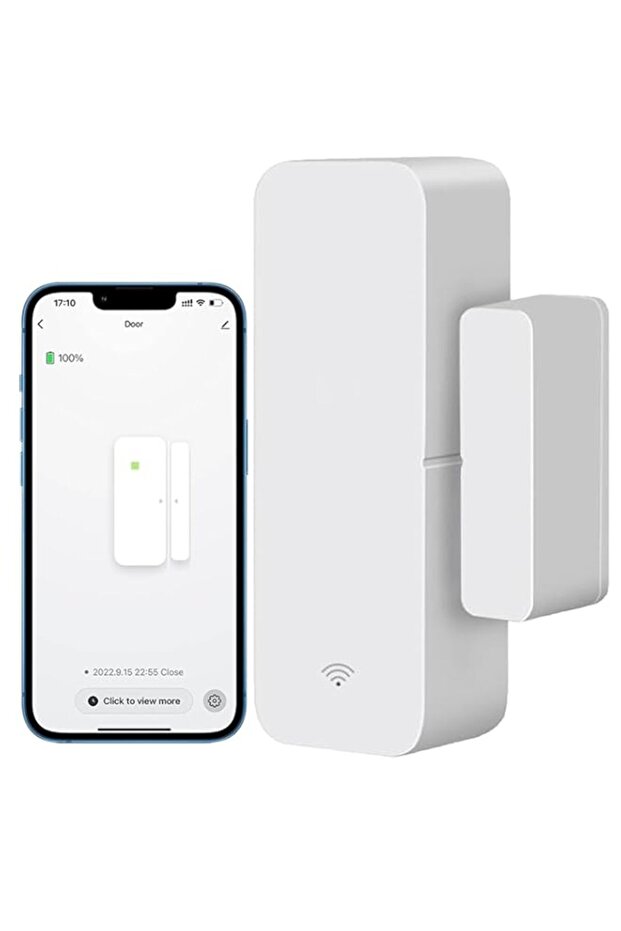 WiFi Door Sensor, Tuya Smart Door Window Sensor, Smart Window Sensor Real-time Alarm Compatible wit