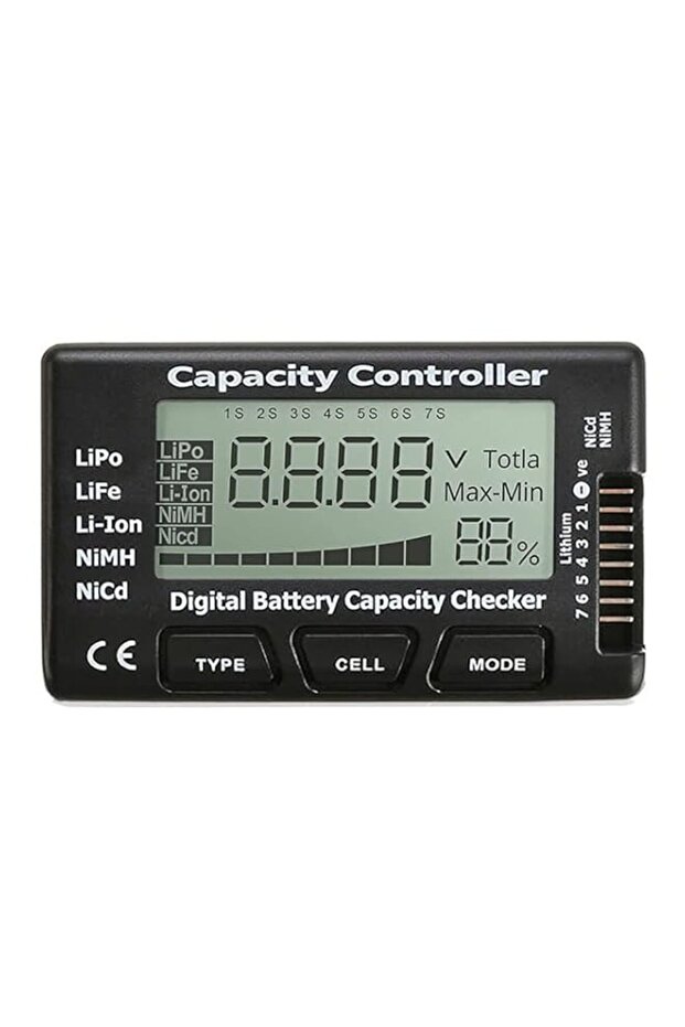 WANGCL RC CellMeter-7 Digital Battery Capacity Checker Controller Tester for LiPo/Life/Li-ion/NiMH/