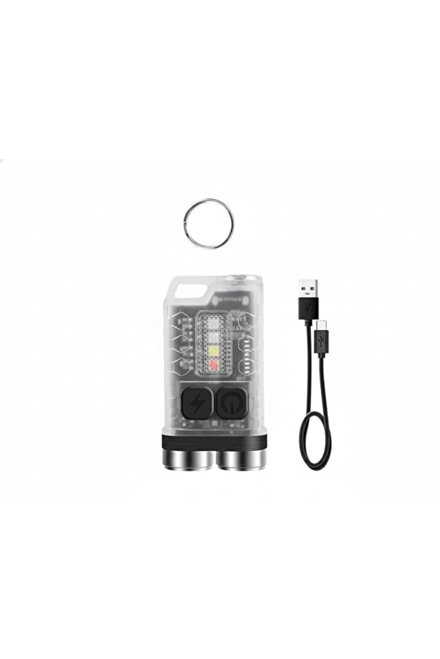 Mini Flashlight, 900 High Lumen Keychain EDC Flashlight, Super Bright Pocket USB Rechargeable Small