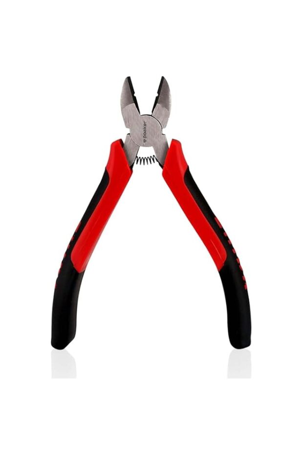 6” Diagonal Wire Cutter – Chrome Vanadium Steel, Curved Jaw, Cushioned Handle – Precision Tool for