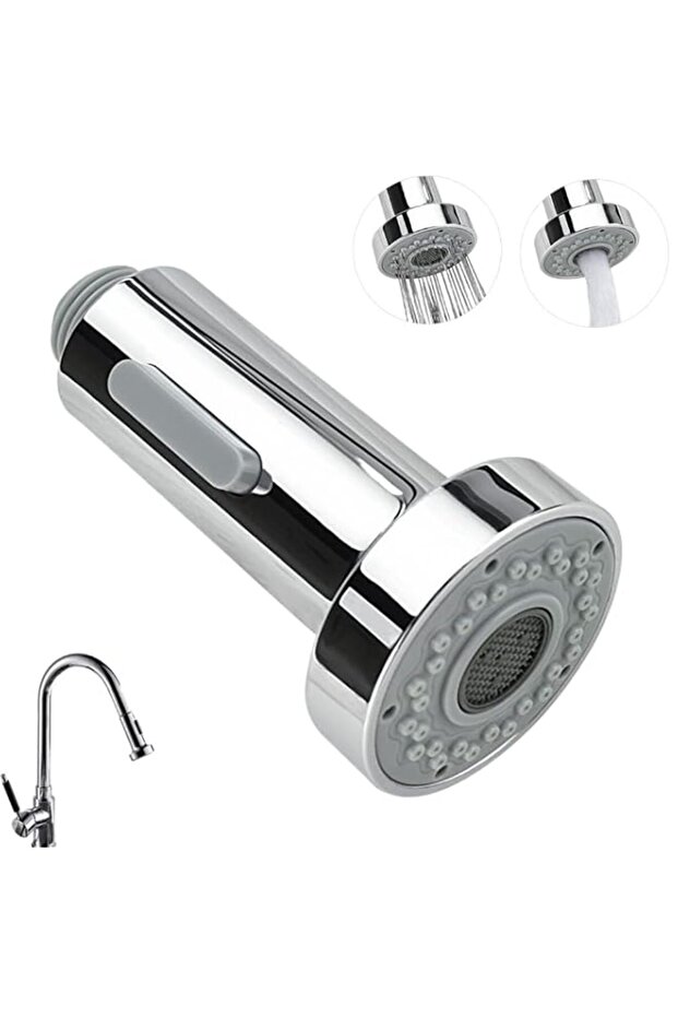 Kitchen Tap Spray Head Replacement Part, 2 Function Pull Out Faucet Spray Head Sprayer, for Kitchen