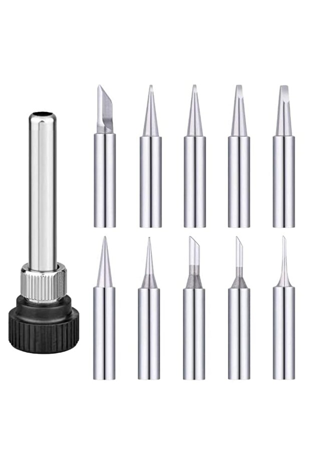 Bukela 10Pcs Soldering Iron Tips, 900M Lead-Free Solder Iron Tip Replaceable Soldering Tip kit with