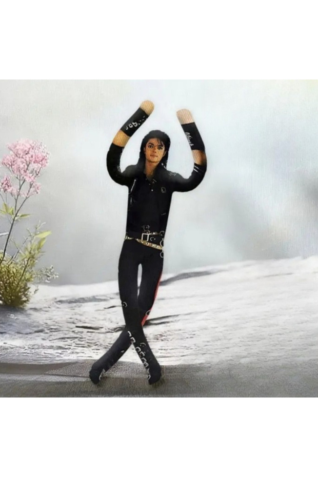 L 1 2026 New MJ Michael Jackson Cosplay Prop Doll Plush Figure Abstract Mobility Soft StuffedDecora