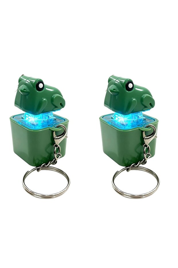 Bandai B-2pcs /*Frog Croaking Fidget Toy Frog Croaking Keychain With Sound LED lights Stuff Fun Gif