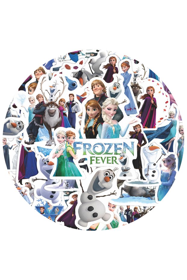 30PCS 10/30/55pcs Cute Cartoon Disney Frozen Princess Stickers Kawaii Anime Girl Elsa Anna Sticker S