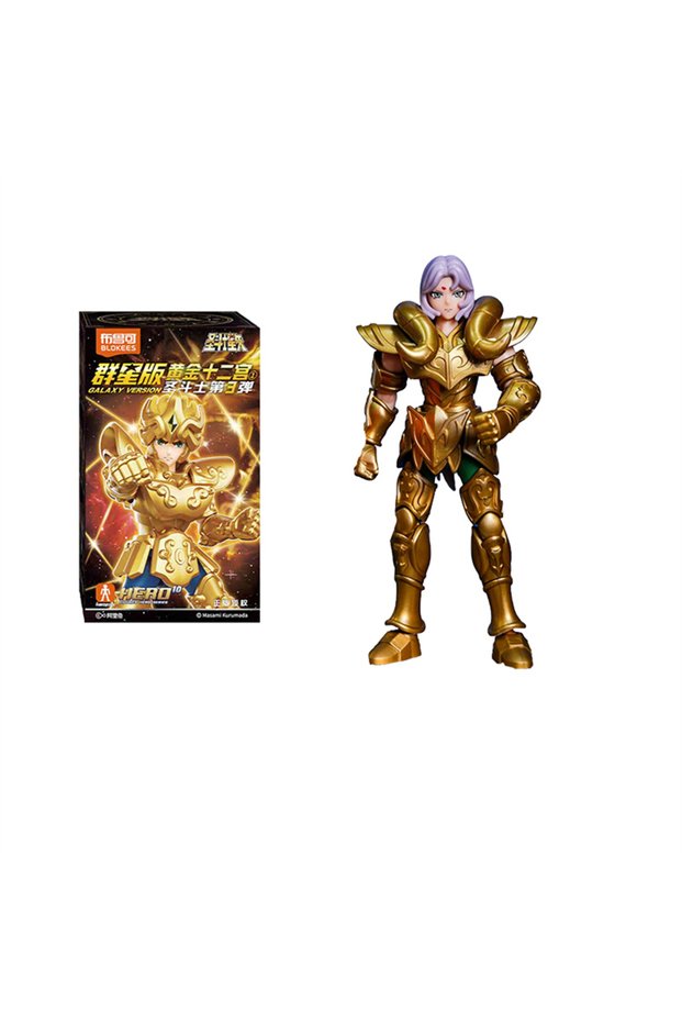 E Blokees Saint Seiya Action Figure Saori Kido Aries Mu Leo Aiolia Cancer Deathmask DIY Assembly Toy