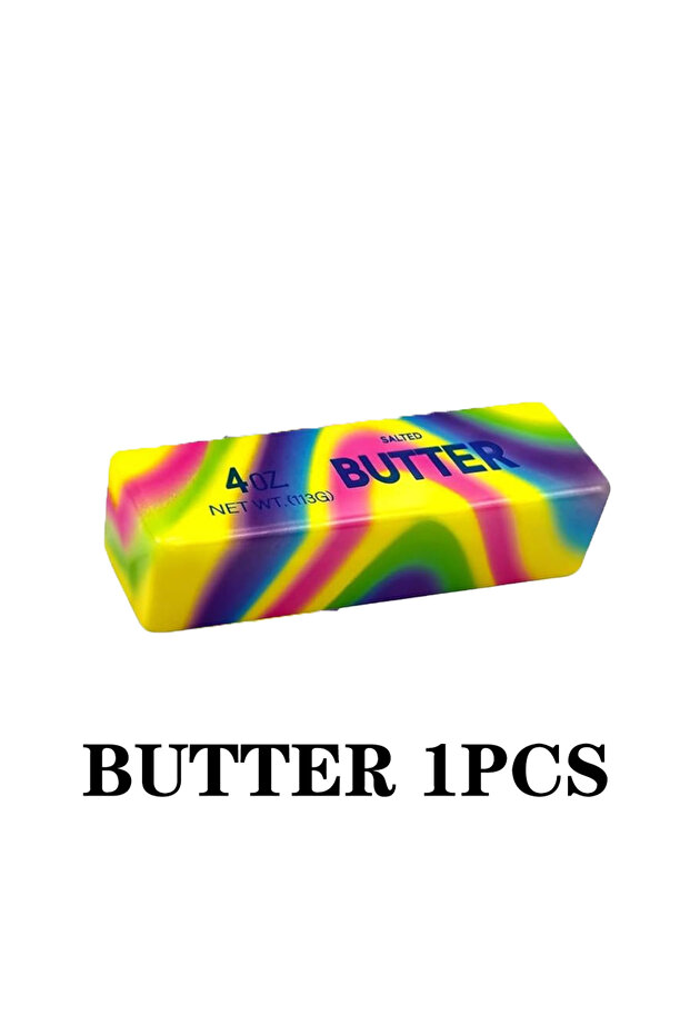 BUTTER 1pcs Rainbow Butter Stick Squishy Toy Slow Rebound Fidget Toy Stress Relief ASMR Decompressi