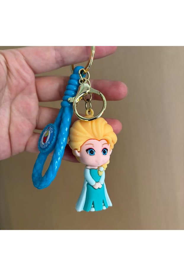 Elsa Disney Frozen Movie Elsa Anna Princess Olaf Cartoon Silicone Doll Pendant Figure Model Toys Key